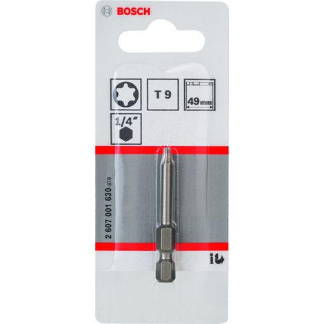Torx T9 Embout de tournevis extra dur (49 mm) BOSCH 2607001630 (1/3)