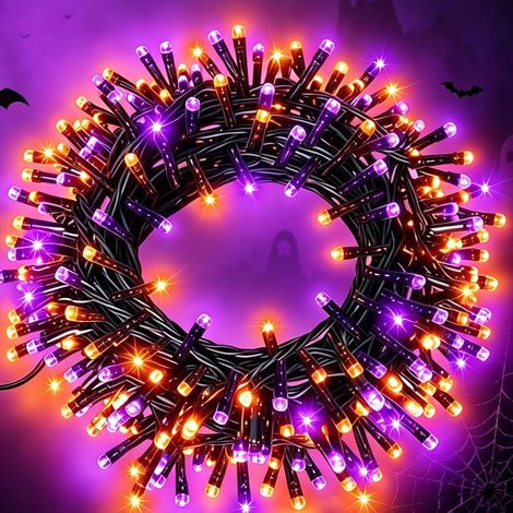 Guirlande Lumineuse, Lumières d'Halloween 7M 50LED Intérieur, Étanche Guirlande LED pour Décoration Halloween Fête Club Jardin Fenêtre Mur Orange (1/4)