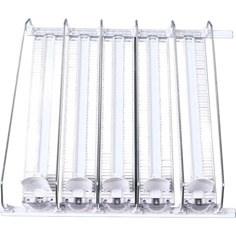 Distributeur de boissons pour réfrigérateur (38 cm), réglable, à poussoir automatique, compatible avec les canettes de soda, bière et autres boissons gazeuses (lot de 5). (1/5)