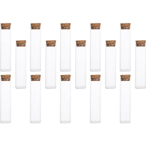 15 Pièces Bouteille en Verre avec Bouchon en Liège, Bouteille Décorative Simple et Pratique, Résistante et Multifonctionnelle pour Stockage et Décoration (1/5)