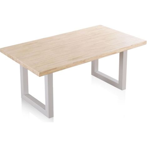 Mesa de comedor Loft 180 Blanco - Roble 100cm (ancho) x 76cm (alto) (1/5)