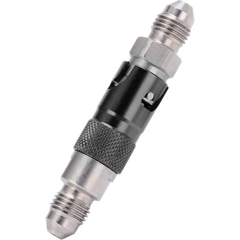 Adaptateur de raccord rapide universel en acier inoxydable noir pour conduite de frein de moto (1/5)