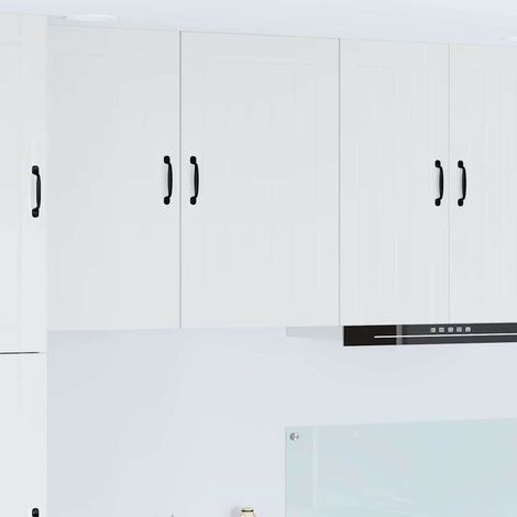 vidaXL Armadietto a muro LUCCA Bianco Lucido 50 x 31 x 80 cm