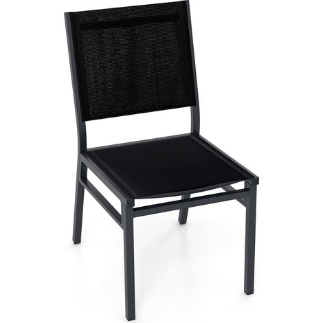 Outdoor Dining Chairs Patio Armless Chair Lightweight Metal Chair (1/5)
