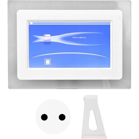 Cadre Photo Numérique 7 Pouces 800x480 Blanc avec Angle Droit et Alimentation 100‑240V EU (1/5)