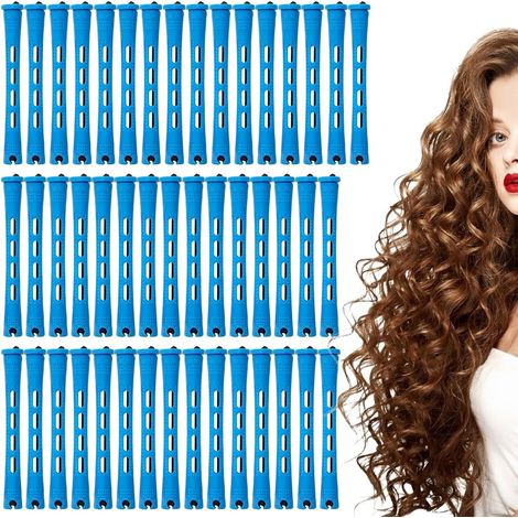 40 pièces bigoudi pour permanente, petits et grands bigoudis sans chaleur, outils de mise en forme pour cheveux courts et longs (1/5)