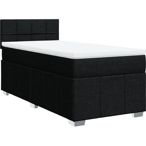 Maison Exclusive - Boxspringbett mit Matratze Schwarz 90x200 cm S (1/5)