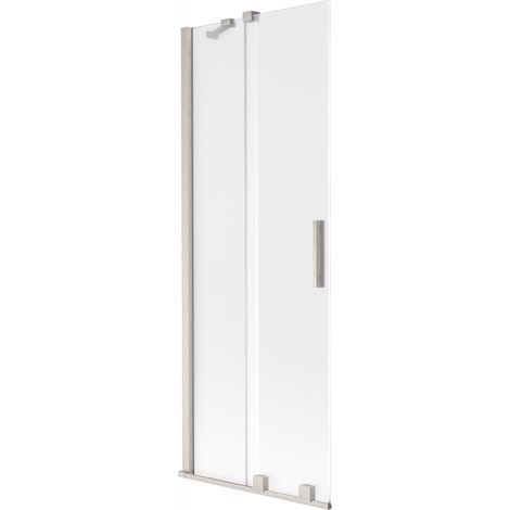 Paroi de baignoire coulissante à 2 volets Mexen Velar 75 x 150 cm, givre, nickel brossé - 896-075-000-31-97 (1/2)