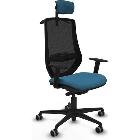 piqueras-y-crespo Mardos traslack noir vert pétrole chaise bureau (1/3)