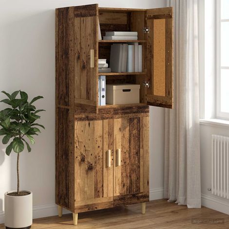vidaXL Credenza Legno antico 69,5 x 34 x 90 cm Legno ingegnerizzato (1/5)