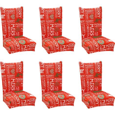 Housses de chaise de salle à manger extensibles, 2 pièces, housse de protection amovible et lavable, décoration de noël pour chambre et cuisine A2 (1/5)