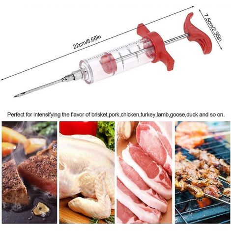 Attendrisseur de viande et marinade aromatisée, sauce à saveur de poulet et de dinde, aiguille de cuisson pour barbecue (1/3)