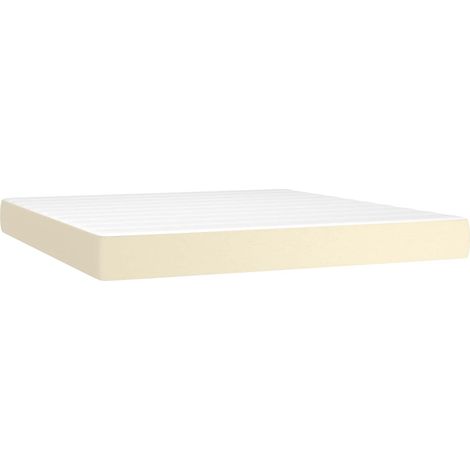 Maison Exclusive - Materasso a Molle Insacchettate Rigidità Media Crema 180x200x20 cm in Similpelle (1/5)