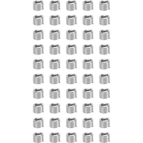 50 inserts filetés US unités, douilles filetées réparation trous, outil visserie 1/4in-201.5D (1/5)