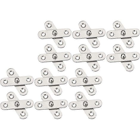 Lot de 12 charnières de porte pivotantes en acier inoxydable, charnières de haut en bas, charnières invisibles pour meubles (1/5)
