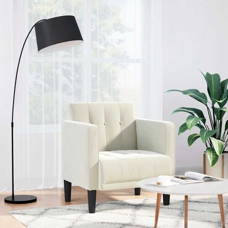 Sessel mit Armlehnen Creme 53 cm Samt vidaXL330901 (1/5)