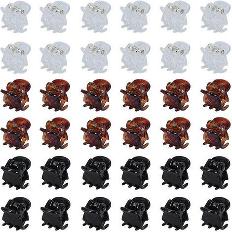 Set mit 36 kleinen Haarspangen, Haaraccessoires für Babys, Kinder, Mädchen und Frauen. – 1,00 x 1,00 x 1,00 cm (1/3)