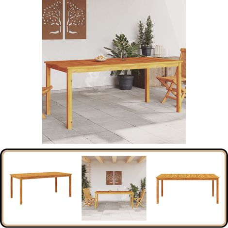 Table à manger de jardin 180x90x75 cm bois massif d'acacia - Table De Jardin - Table En Bois - Acacia Massif - Mobilier De Jardin - Décoration Extérieure