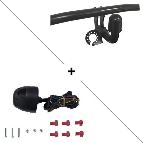 Attelage Nissan Micra (K12 01/03-10/10) Col de cygne + faisceau universel 7 broches (1/2)
