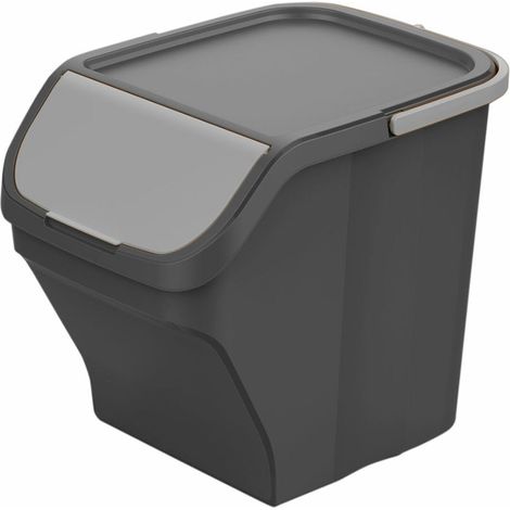 Cestino Mondex stack n sort 25L impilabile coperchio a scatto
