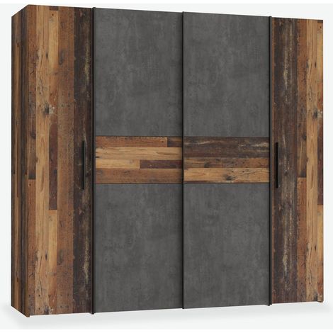 Flavi Bois ancien vintage/Gris béton foncé (1/5)