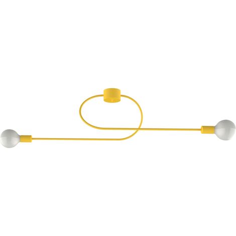 LUMICOM  DUETTO Plafoniera, 2X E27, max 42W, metallo, giallo, L100cm (1/2)