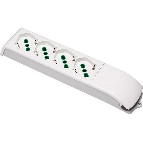 1PZ MULTIPRESA SENZA CAVO 4 posti 2P+T 10/16A schuko