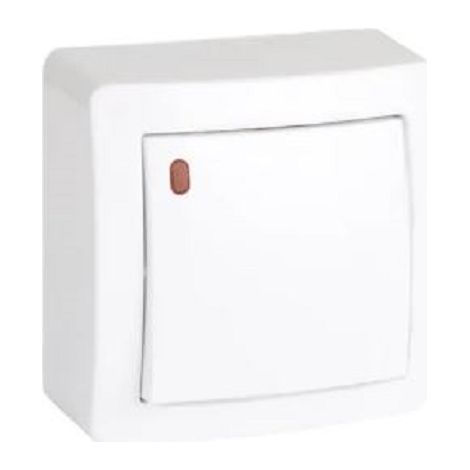 Schneider Electric ALREA 10A interrupteur blanc lumineux