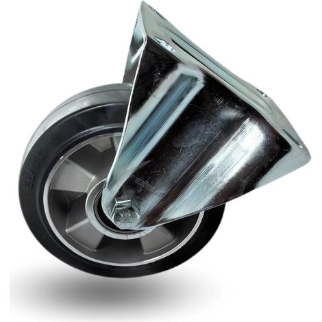 Roues fixes 160 mm 350 kg fpab 1603 aluminium-caoutchouc (1/5)