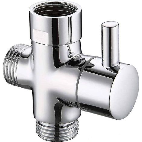 Interrupteur à trois voies pour bras de douche G1/2" séparateur de douche en laiton robinet de douche avec joint d'étanchéité en caoutchouc pièce de rechange pour système de douche de salle de bain (1/5)