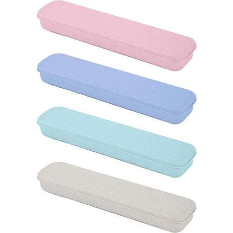 Coffret de 4 couverts de voyage avec porte-fourchettes et cuillères, étui réutilisable-25X6CM (1/3)