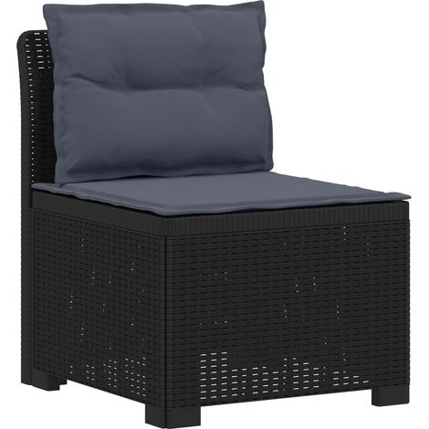 Maison Exclusive - 1-Sitzer Garten-Sofa mit Kissen Rattan-Look PP (1/5)