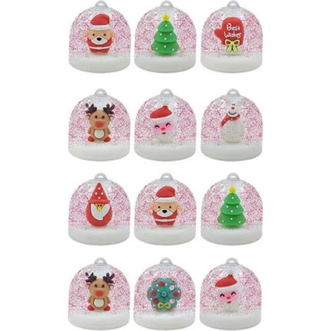 Ensemble lumineux de boules de neige de Noël-Pendentif boule de neige - Faites-le vous-mêmeRésine portable (1/5)