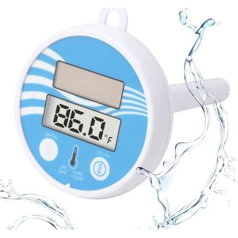 Thermomètre Piscine Flottant, Alimenté par énergie Solaire Thermometre Piscine Connecté, Numérique Thermomètre de Piscine Thermomètre de Piscine pour Piscines, Aquariums, Etangs, Spas (1/5)