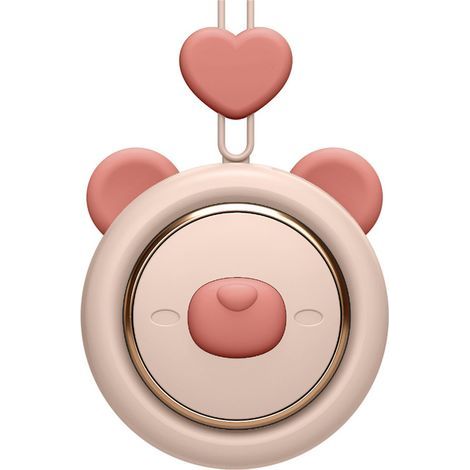 Mini-Taschenventilator ohne Rotorblätter, tragbar, per USB aufladbar, für Büro, Schlafzimmer, Studenten – Rosa (1/5)