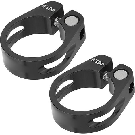 Lot de 2 colliers de serrage rapide en alliage d'aluminium pour tige de selle de vélo, accessoires de vélo, noir (1/5)