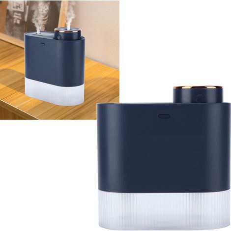 Großvolumiger (450 ml) Doppelsprüh-Luftbefeuchter, intelligenter Luftbefeuchter mit digitaler Anzeige, abnehmbarer und unabhängig steuerbarer Luftbefeuchter, USB-aufladbar, blau. (1/5)