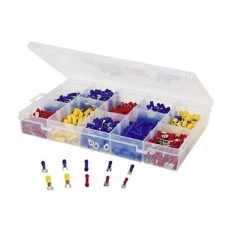 TRU COMPONENTS 731306 Assortimento di capicorda a compressione 0.50 mm² 2.50 mm² Blu, Giallo, Rosso 1000 pz. (1/2)