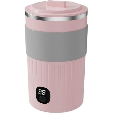 Mug mélangeur automatique avec affichage de la température, tasse à café électrique de 400 ml avec plateau magnétique, fonction de mélange automatique et rechargeable. (1/5)
