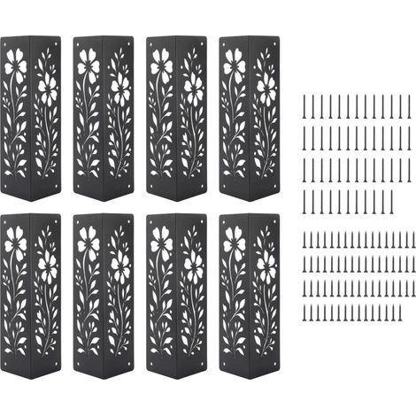 Supports d'angle de lit de jardin surélevés robustes,-8 pièces (1/2)