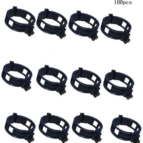 Kaelt - 100 Pcs Clip Tomates, Usine Clip, Graft Croissance Clip, Support pour Plantes de Jardin Clips pour Les légumes Tomate Vigne tiges de Croissance Droit et Plus Sain, Clips Réutilisables 3CM0.9CM
