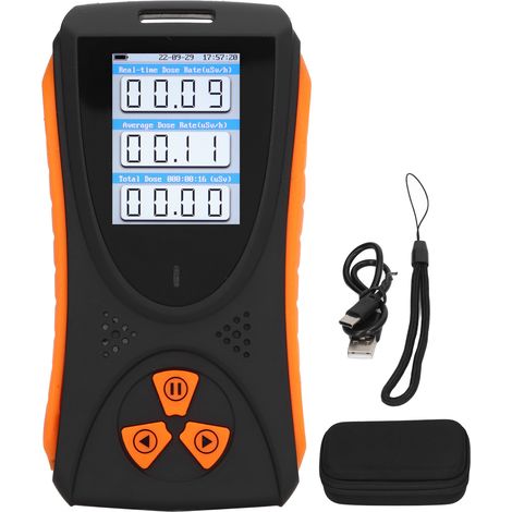 Détecteur de rayonnement nucléaire GM compteur haute sensibilité alarme sonore lumineuse multifonction compteur de dose (1/5)