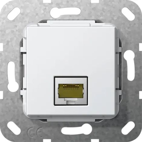 Gira Inserto MJ RJ45 Cat.6A 10 Gbit Bianco puro [569603], 5696 03