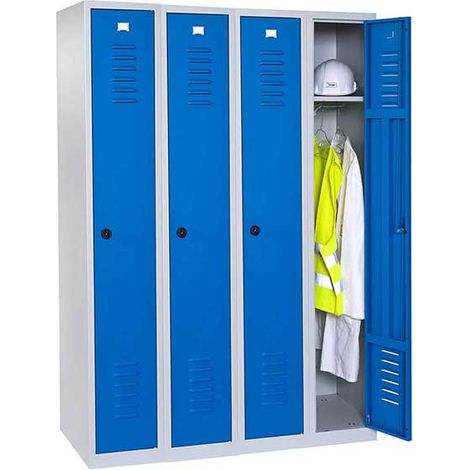 Armoire vestiaire industriel - 4 portes - Dimensions 1200x500x1800mm - W030130004