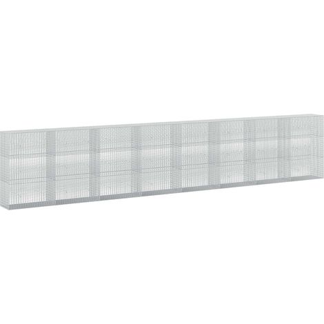 Gabione mit 3,5 mm Draht und 5x2,5 cm Maschen 800x50x150 cm vidaXL (1/5)
