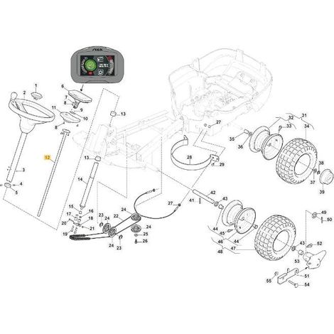 TUBO SUPPORTO DISPLAY PK220EL CTF ORIGINALE STIGA - 387869273/0