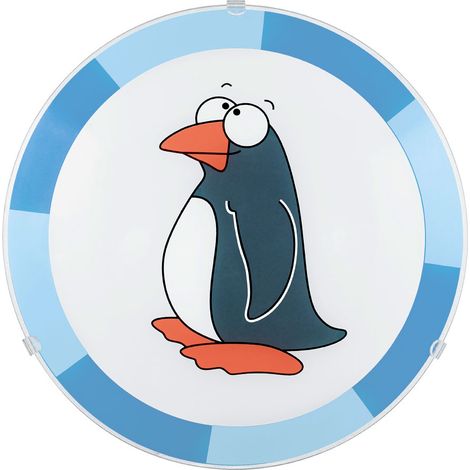 Lampada da parete a soffitto stanza giochi bambino ragazzo ragazza lampada motivo animale pinguino EGLO 78187