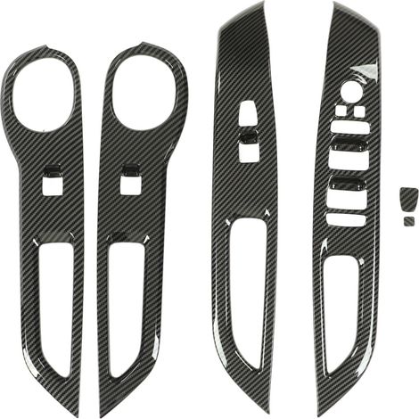 Garniture de couverture de panneau de lève-vitre en Fiber de carbone, décoration de remplacement pour Hyundai Santa Cruz 2022 et versions ultérieures (1/5)