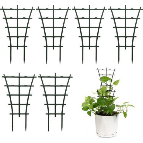 RisingFF RisingFF Support pour plantes d'intérieur, 6 supports empilables pour plantes grimpantes d'intérieur (1/5)