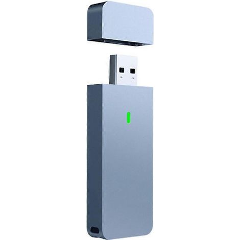 M.2 NVMe 2230/2242 SSD-Gehäuse mit USB-Adapter (10 Gbit/s, USB 3.2 Gen2) – Externes Gehäuse für M.2 2230/2242 NVMe SSDs – Silbergrau (1/5)